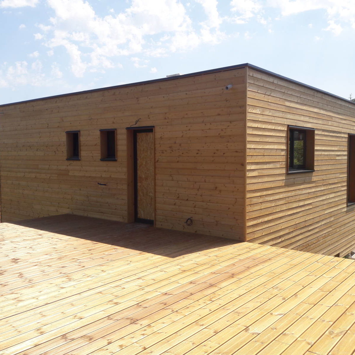 Terrasse bois sur extension